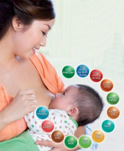 Sữa mẹ chứa các chất dinh dưỡng giúp nâng cao hệ miễn dịch cho bé