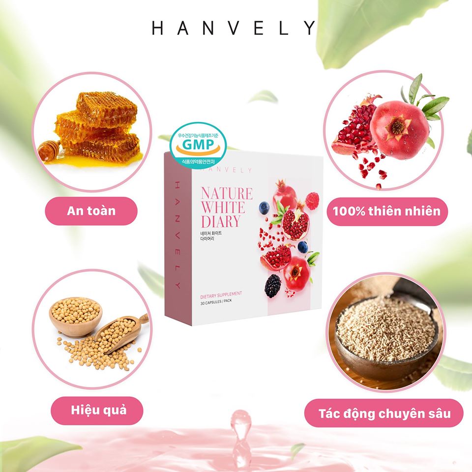 Viên uống trắng da Hanvely của Hàn Quốc