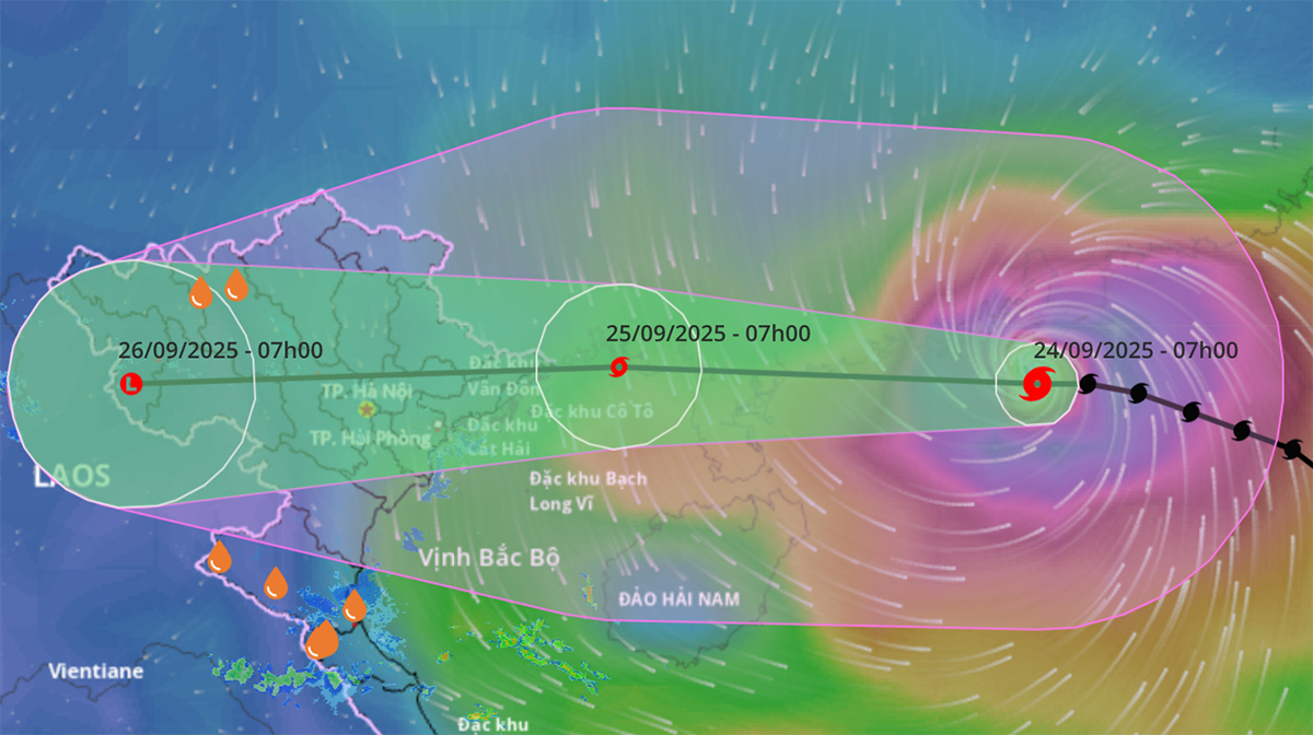 Dự báo thời tiết hôm nay: Bão số 9 Ragasa suy yếu dần, Bắc Bộ đối diện mưa lũ lớn