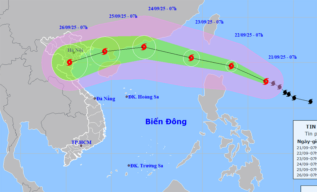 Dự Báo Thời Tiết Hôm Nay: Bão Ragasa có thể mạnh cấp 17 khi vào Biển Đông